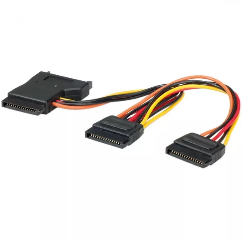 Interne Y-stroomkabel SATA naar 3x SATA Secomp 11.03.1041