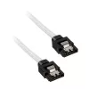 Corsair CC-8900253 Premium Sleeved SATA-kabel, 60 cm, 2 stuks, wit