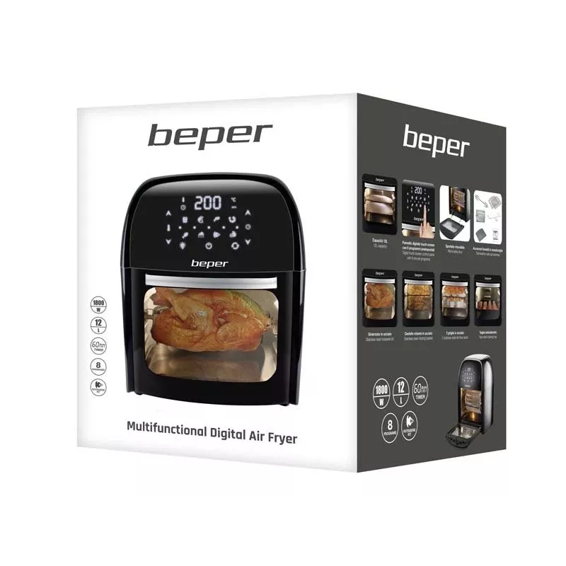 Heteluchtfriteuse Beper P101FRI012 12 L 1800 W zwart