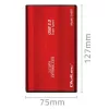 HDD/SSD-behuizing QOLTEC 51860 voor 2,5-inch SATA-III-stations, USB Type-A, 5 Gbit/s, aluminium, rood