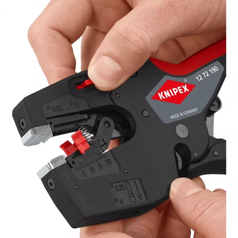 Knipex elektriciens-multitool NexStrip 12 72 190 SB – striptang en krimpgereedschap