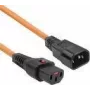 ACT stroomkabel C13 IEC Lock C14 oranje 1 m PC938 230 V 10 A