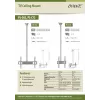 Sunne PL-C62 - Montageset (plafondsteun) - voor flatscreen - Staal - Zilver - Schermformaat: 94-160 cm (37-63 inch)