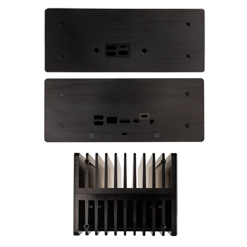 Akasa Turing ABX UCFF Ventilatorloze behuizing voor AMD Mini-pc (Gigabyte BRIX 4000U), aluminium, zwart