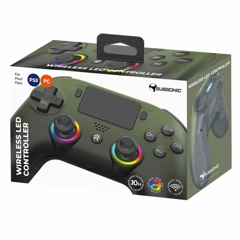 Subsonic draadloze led-controller groen voor PS5