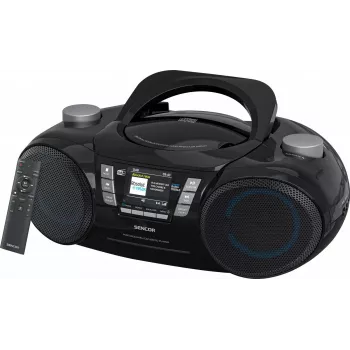 Draagbare DAB+ cd/mp3/usb/sd Bluetooth-speler SENCOR SPT 6510DB — DAB+, Bluetooth 5.3, 16 W RMS, cd/usb/sd, 2,4 inch lcd
