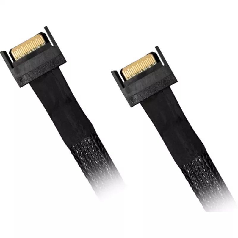 Drive-adapter ICY BOX MB413L-B – MCIO 8i SFF-TA-1016 naar 2× MCIO 4i SFF-TA-1016