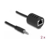 DeLOCK audiokabel RJ-45 3,5 mm zwart 87858