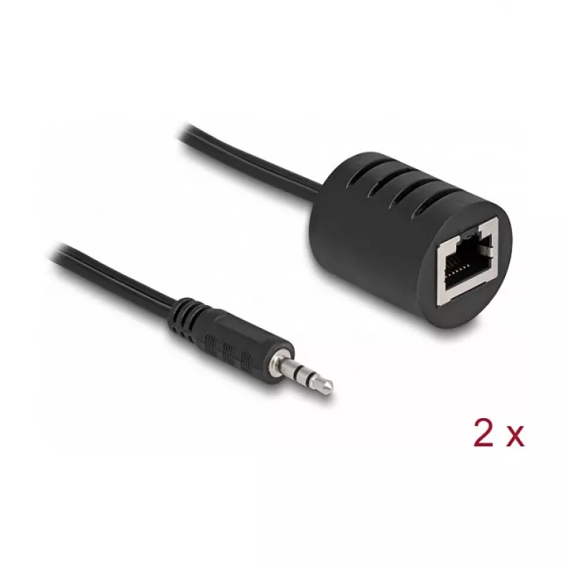 DeLOCK audiokabel RJ-45 3,5 mm zwart 87858