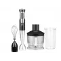 LAFE BlendMix BRK-003A staafmixerset, 800 W, 2 snelheden, turbo, mes van roestvrij staal, beker van 0,6 l, zwart/zilver