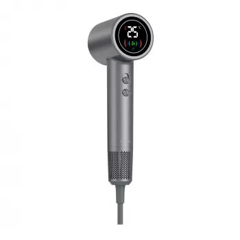 Haardroger DENVER HDD-1400DGR 1400 W, grijs, 110–240 V, 1,8 m kabel, 25–75 °C, 70×89×280 mm