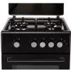 Gasfornuis MPM MPM-56-KGF-21/B — 4-pits RVS, oven 54 l, knopbediening