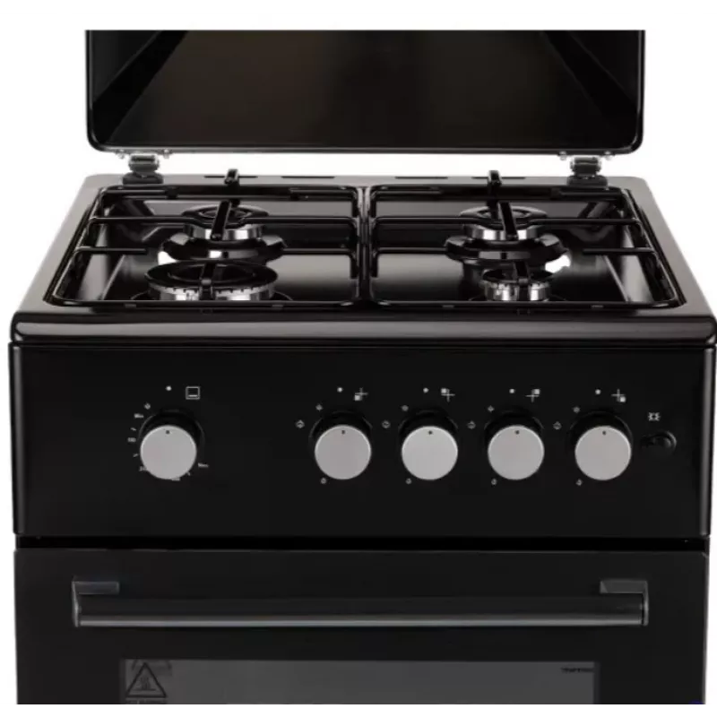 Gasfornuis MPM MPM-56-KGF-21/B — 4-pits RVS, oven 54 l, knopbediening