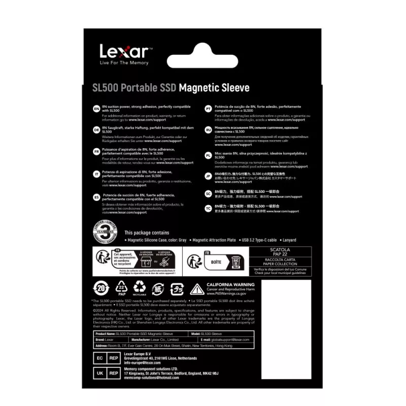 Lexar SL500 Magnetic Sleeve met MagSafe (alleen hoes)