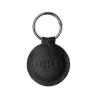 Leren beschermhoes voor Apple AirTag FIXED FIXWAT-C2-BK echt runderleer zwart compacte tas