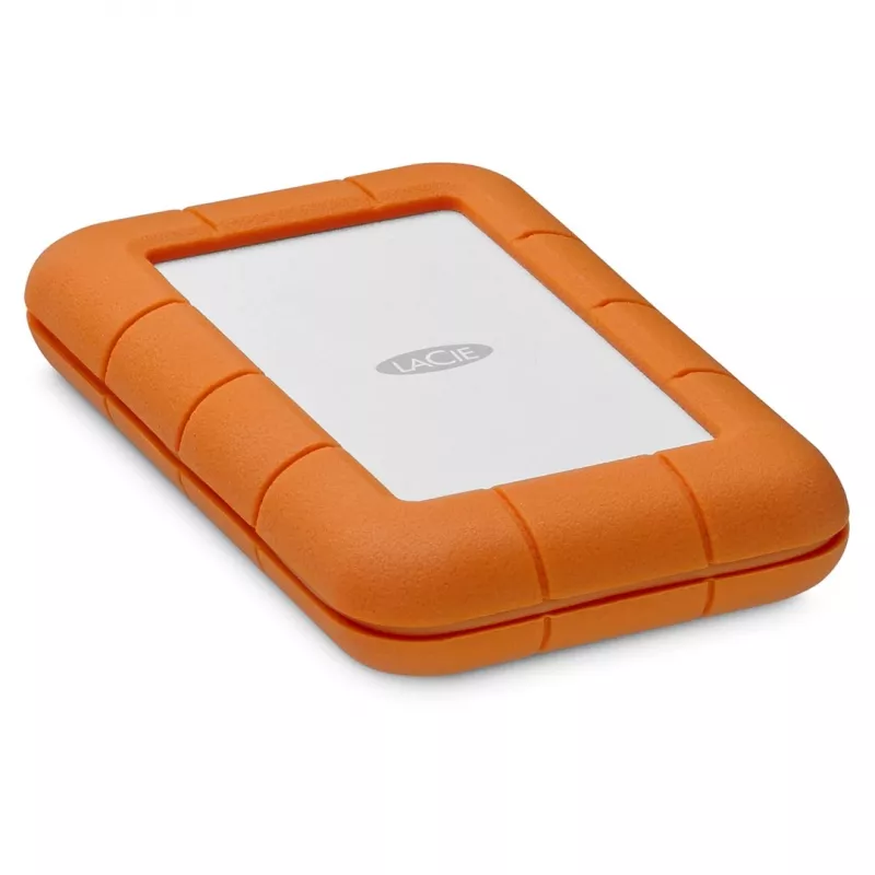 LaCie Rugged USB-C externe harde schijf 5 TB USB Type-C 3.2 Gen 1 (3.1 Gen 1) grijs geel