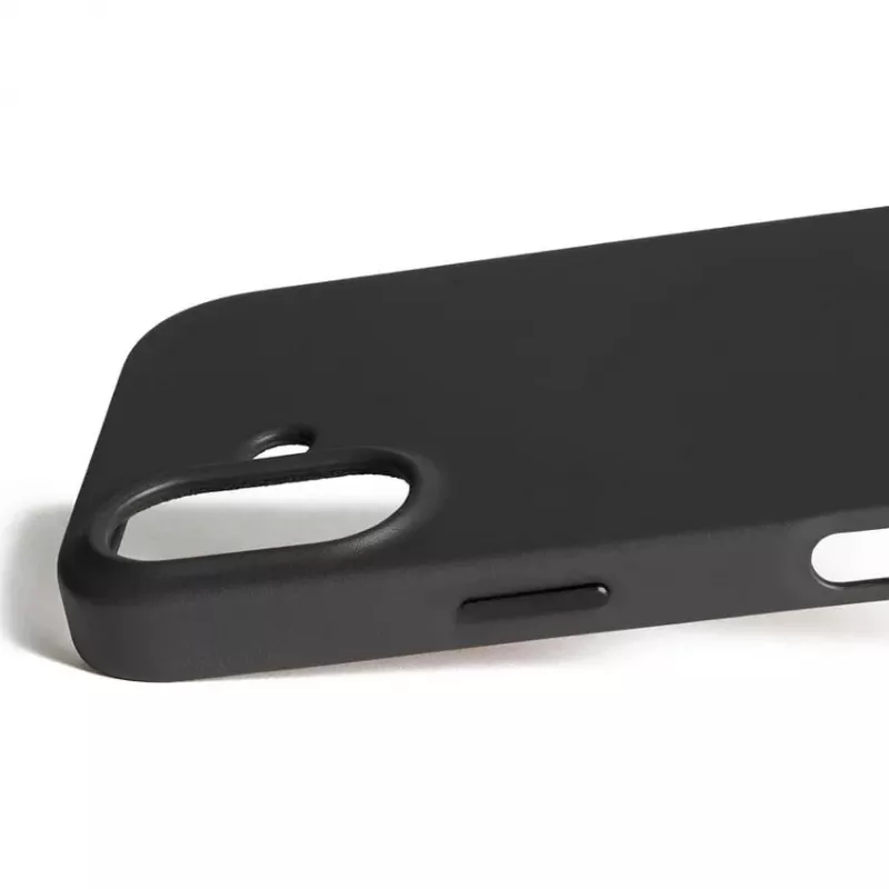 Mujjo Full Leather Case MagSafe hoes voor iPhone 17 zwart