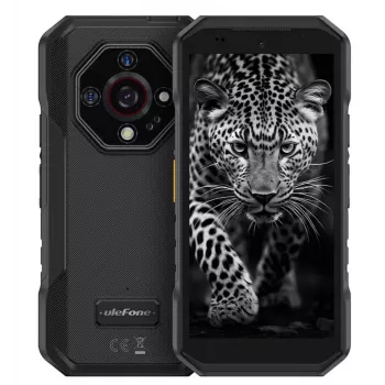 UleFone Armor X32 — 5,65 inch (14,3 cm), Android 14, 6 GB RAM, 128 GB, 48 MP driekanaals camera, 5500 mAh, IP68/IP69K, dual-sim, zwart