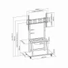 Gembird TVS-100F-01 vloerstandaard voor displays 2,54 m (100) zwart