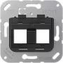 JUNG 3069-2SIE Stopcontact Zwart - RVS (3069-2SIE)