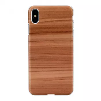 Smartphonehoes man and wood voor iPhone XS Max – cappuccino wit