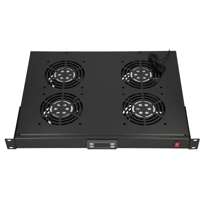 Ventilatorpaneel Extralink 19 inch 4 ventilatoren met thermostaat