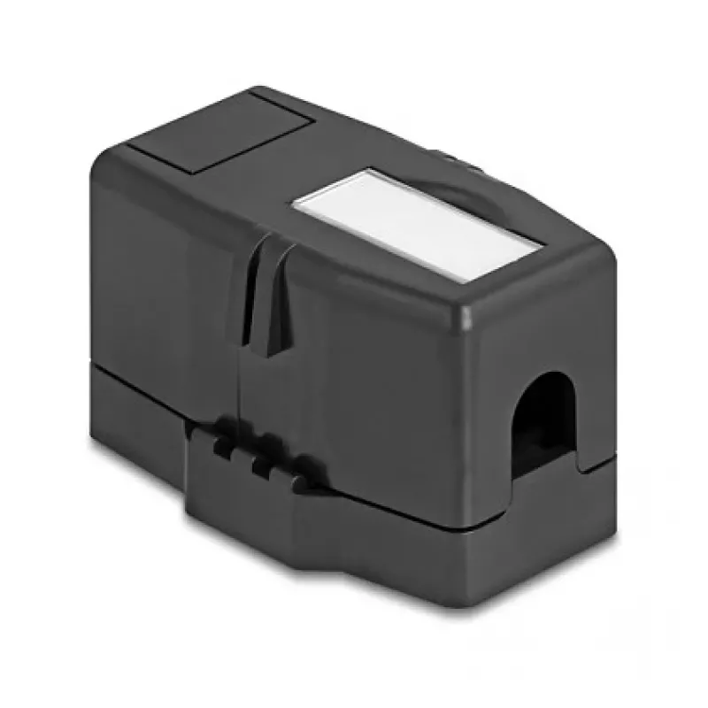 Delock 85840 Lege Keystone-behuizing, 1 poort, met magnetische voet, zwart