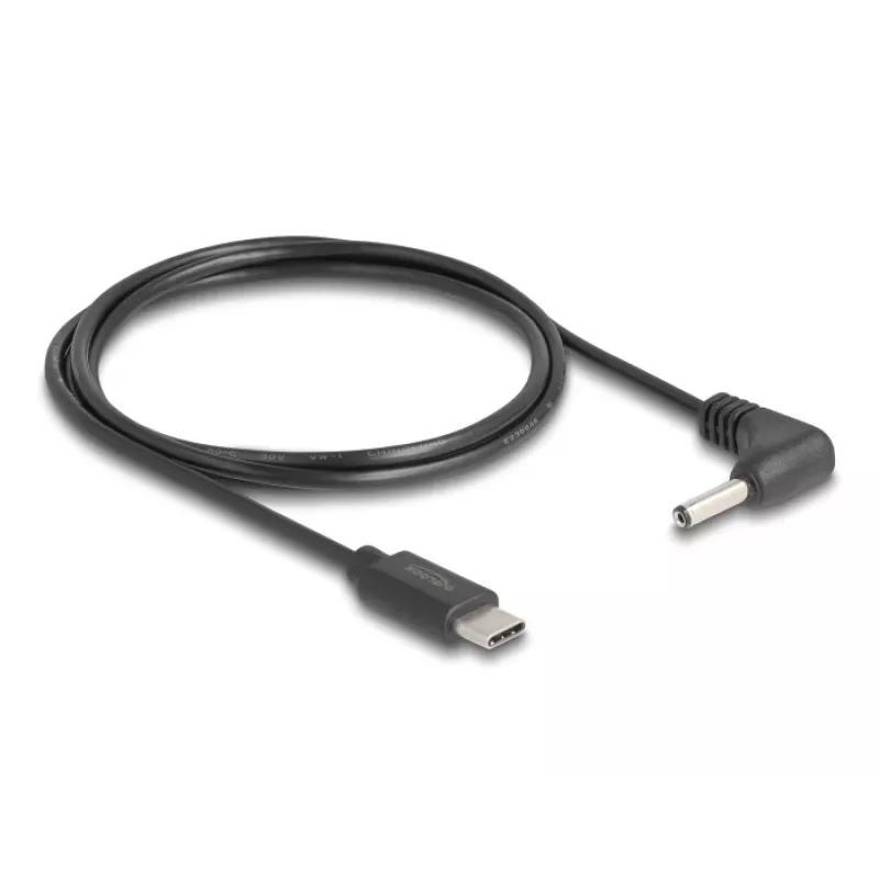DeLOCK 85393 stroomkabel zwart 1,5 m USB-C 3,5 x 1,35 mm