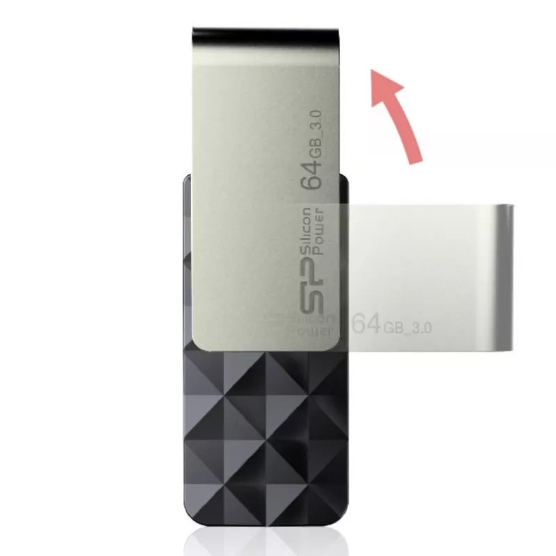 Silicon Power Blaze B30 USB-stick 64 GB USB Type-A 3.0 (3.1 Gen 1) zwart