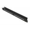 Kabelmanagementpaneel Extralink kabelmanager met metalen kap zwart metaal 48,3 cm