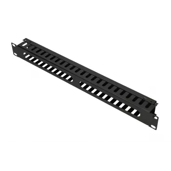 Kabelmanagementpaneel Extralink kabelmanager met metalen kap zwart metaal 48,3 cm