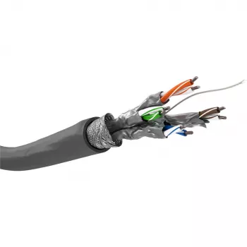 Wentronic Goobay CAT 6 netwerkkabel, S/FTP (PiMF), grijs, 305 m – CCA koper mix, AWG 23/1 (solid), PVC (95696)