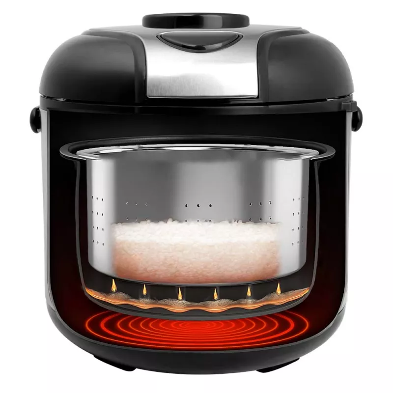 Rijstkoker GASTROBACK Rice Control Low Carb & Steam, 3 L, 450 W, zwart/RVS