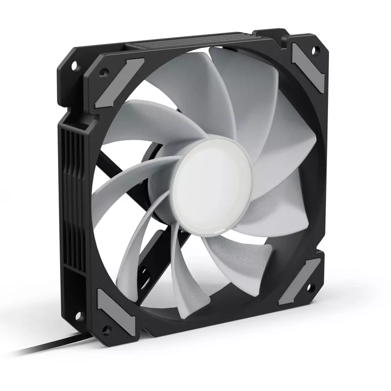 SHARKOON SHARK Mirror RGB PWM Reverse 120 mm behuizingsventilator, 1500 RPM, zwart