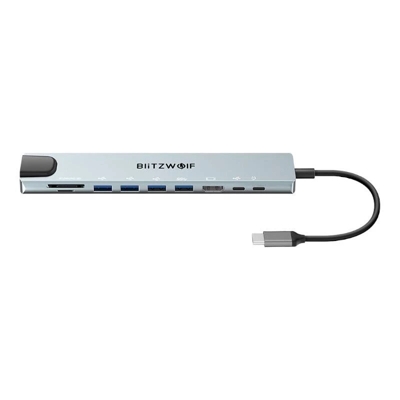 Dockingstation Blitzwolf BW-TH5 10in1 USB-C (zilver)