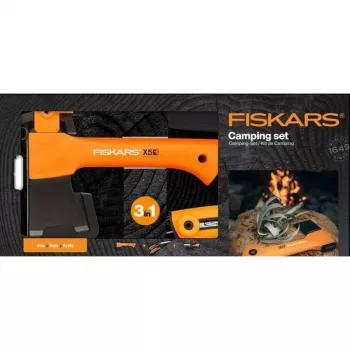FISKARS bijl X5 - XXS + mes + zaag