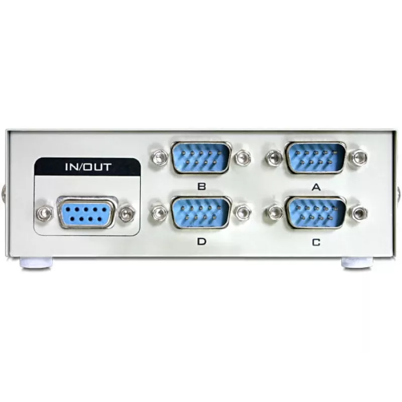 DeLOCK 87589 4-poorts RS-232 handmatige seriële switch