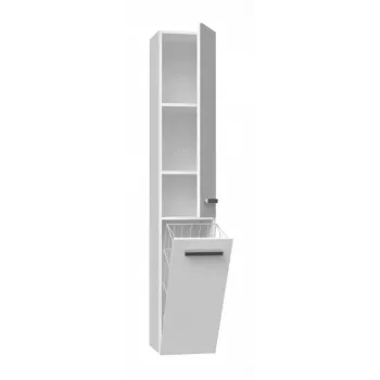 Badkamerkast NEL IV 31x30x174 cm, wit, glanzend