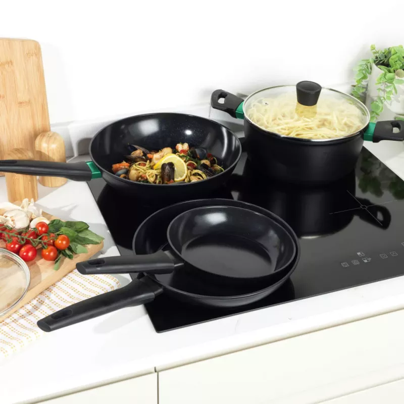 Braadpan Russell Hobbs 28 cm Thermocollar RH03255EU7, antiaanbaklaag, warmte-indicator