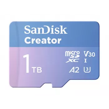 SanDisk Creator MicroSD geheugenkaart 1TB met hoge overdrachtssnelheden tot 190 MB/s