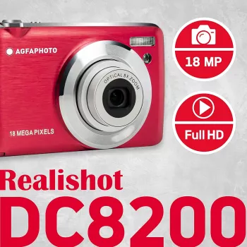 AgfaPhoto Compact Realishot DC8200 1/3.2 compactcamera 18 MP CMOS 4896 x 3672 pixel rood (DC8200RD)