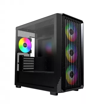 Montech X5M (B) micro tower pc-behuizing – micro-ATX/mini-ITX, 3x120mm voor, 1x120mm achter, ondersteunt ATX-voedingen, 2x3,5 inch + 4x2,5 inch, zwart