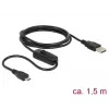 USB-kabel DeLOCK 84803 USB 2.0 1,5 m USB-A Micro-USB B zwart