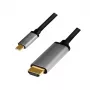 LogiLink CUA0101 USB 3.2 Gen1 Type-C naar HDMI-A kabel 1,8 m zwart grijs