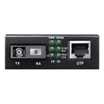 Netwerk-mediaconverter Cudy MC100GSB-40B — 1x RJ-45 Gigabit, 1x SC singlemode-vezel, 1000 Mbit/s, 40 km, zwart