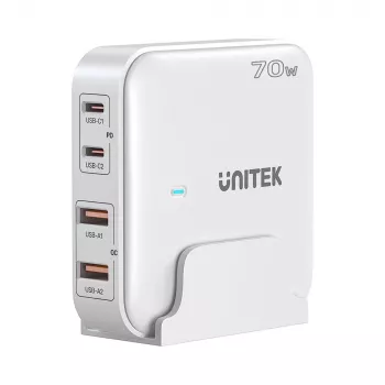 Bureau-oplader Unitek P1228AWH01-EU 70W 2×USB-A 2×USB-C
