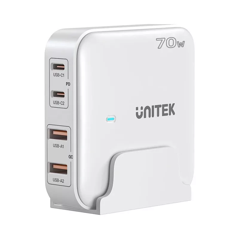 Bureau-oplader Unitek P1228AWH01-EU 70W 2×USB-A 2×USB-C