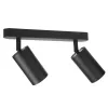 Maclean MCE452 B wand- en plafondspot, verstelbaar, aluminium, 2xGU10, mat zwart