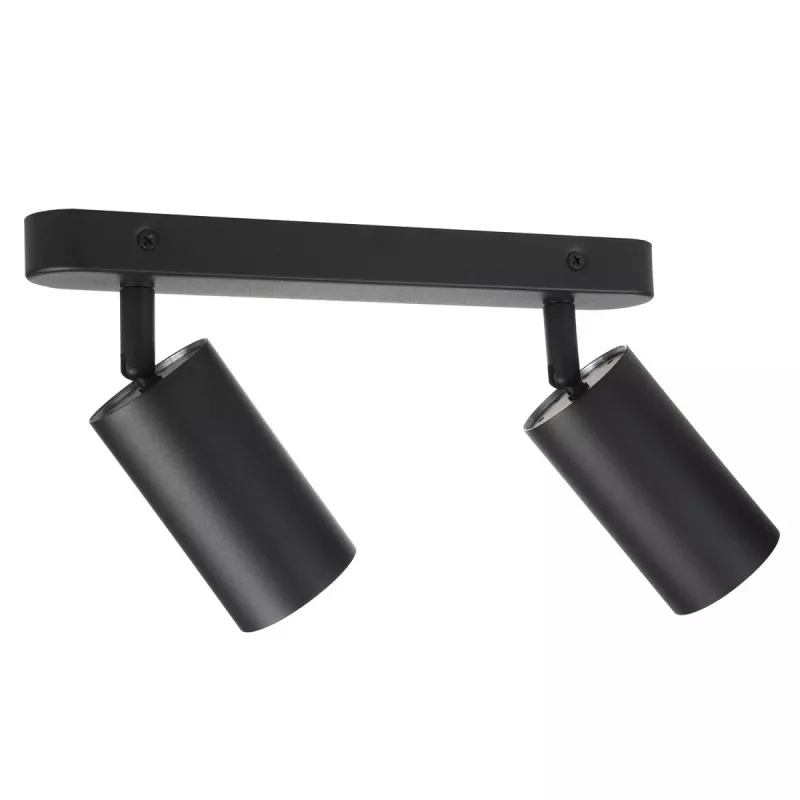 Maclean MCE452 B wand- en plafondspot, verstelbaar, aluminium, 2xGU10, mat zwart