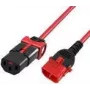 ACT stroomkabel C13 IEC Lock+ - C14 IEC Lock Dual Locking rood 3 m, PC3617
